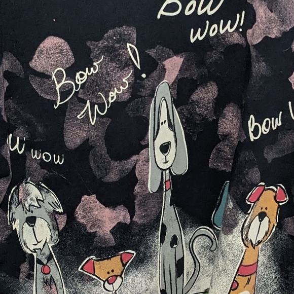 Stylish Black and Green Zip Up Sweater with Dog Print - Picture 3 of 3